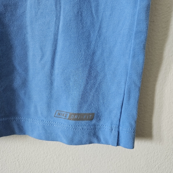 Hurley tshirt button down 3 Nike Dri-Fit dark blue sleeves light blue t-shirt M - Picture 5 of 7